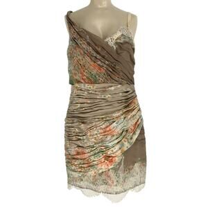 Foley + Corinna Women’s Silk Dress Size Large L Side Zip Closure Party Cocktail